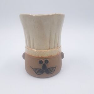 Takahashi Le Chef Untensil Caddy Jar Stoneware Kitchen Open Container